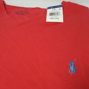 NWT Maui Red Polo Vneck Short Sleeve T-shirt Mens Size XXL